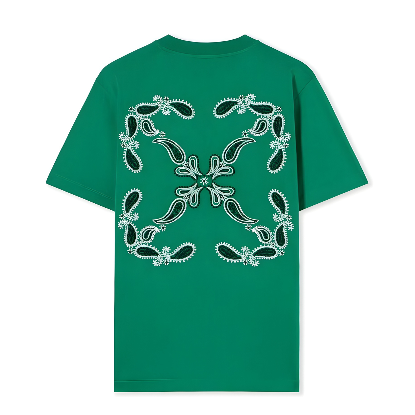 Playera Off White Bandana Green