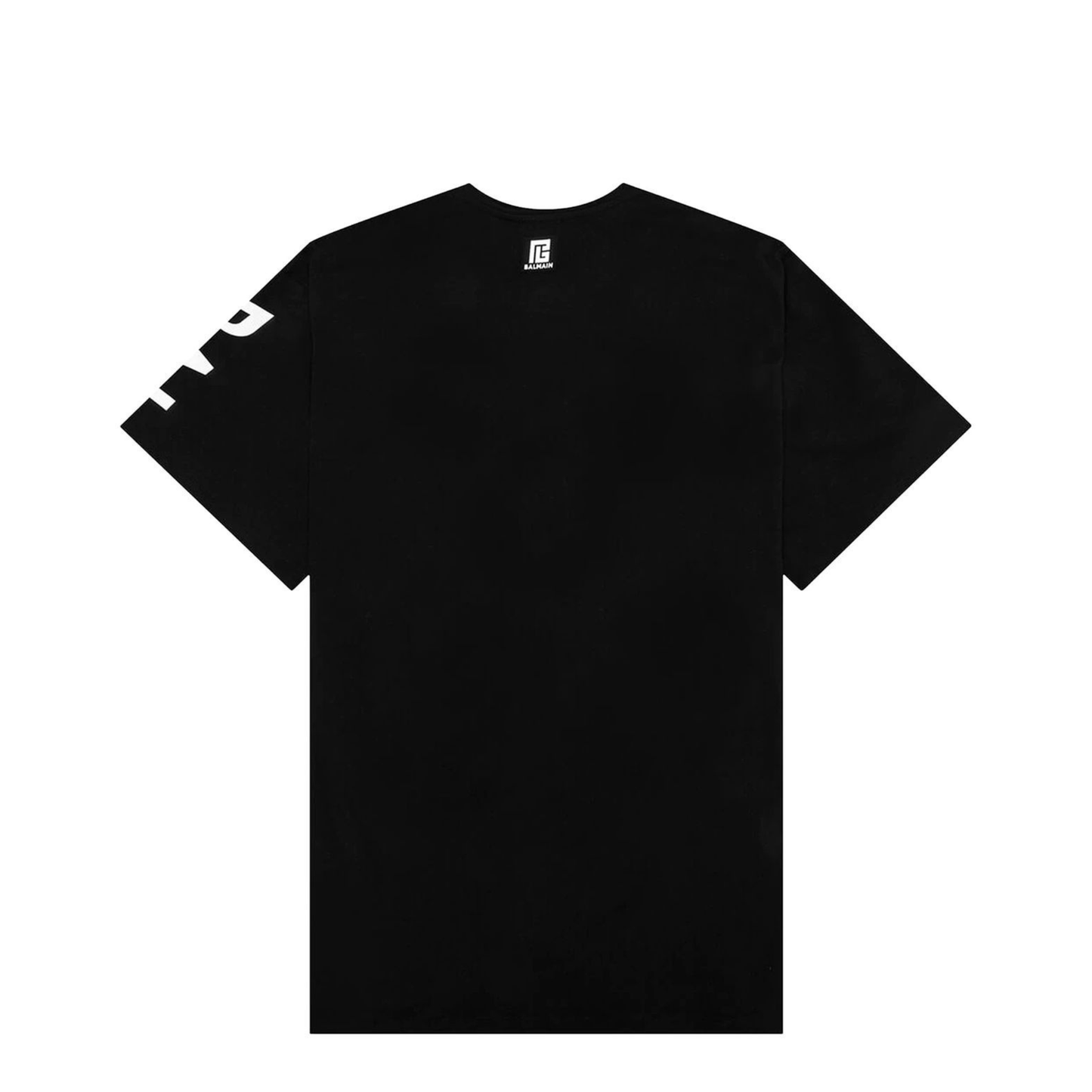 Playera Balmain Side Print Black/White