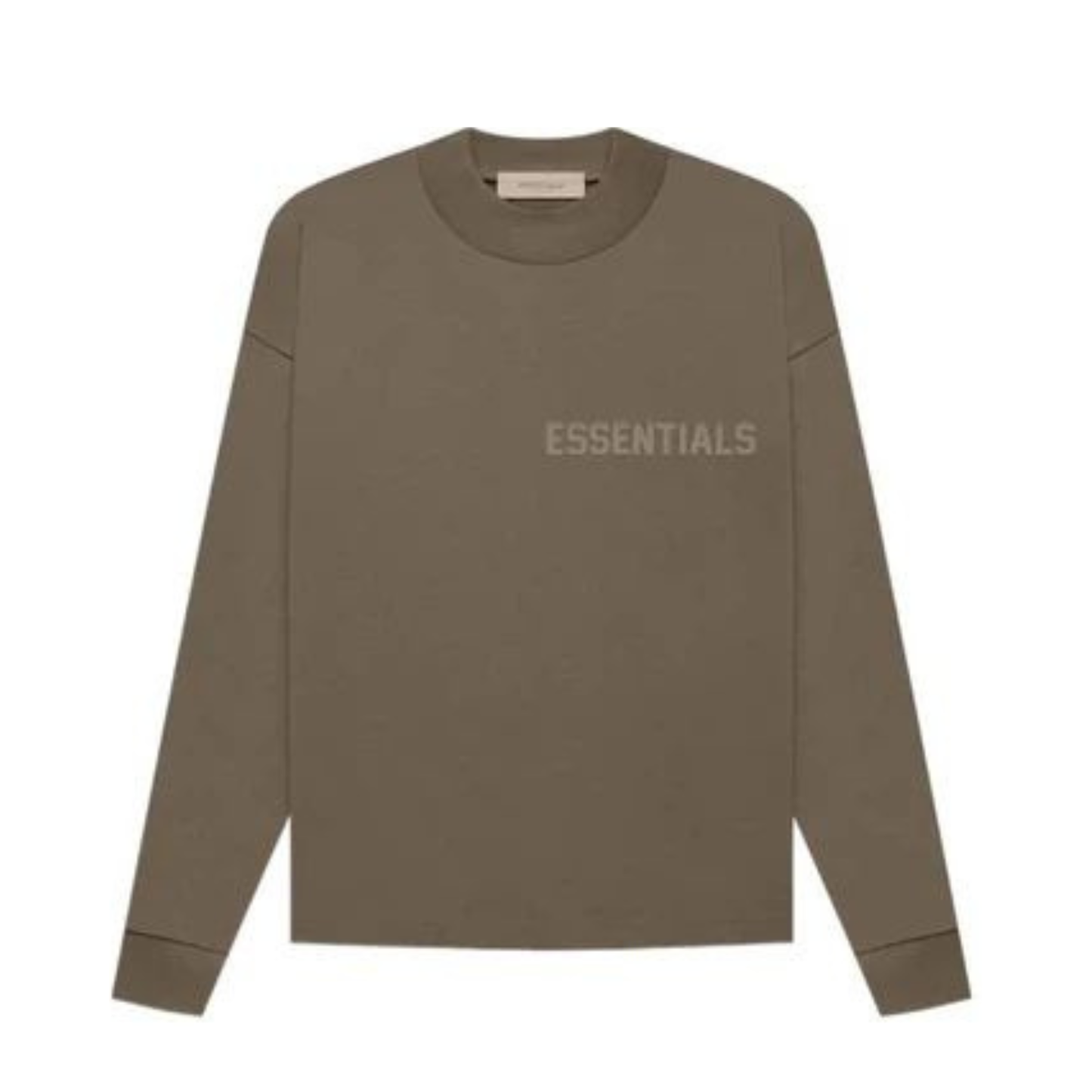 Playera Manga Larga Essentials Fear Of God Wood Crewneck