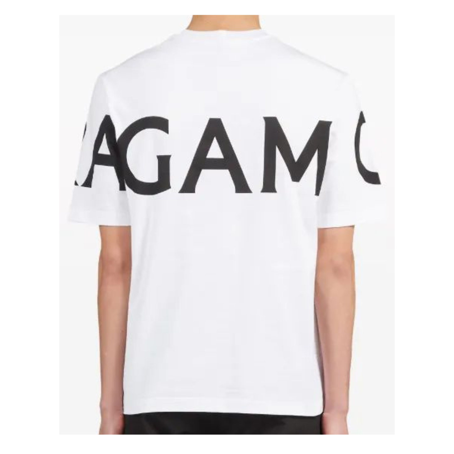 Playera Ferragamo Logo Black/White