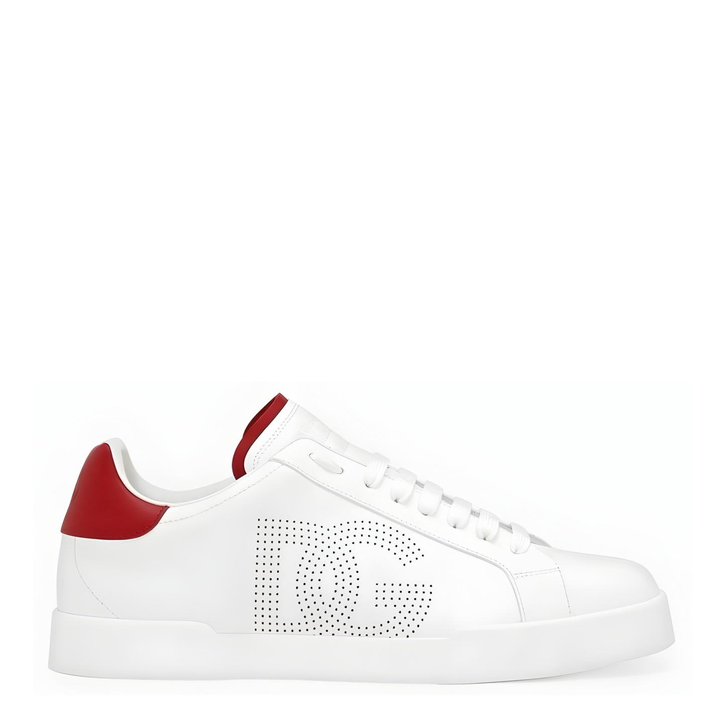 Dolce & Gabbana Portofino DG Perfored White/Red Leather