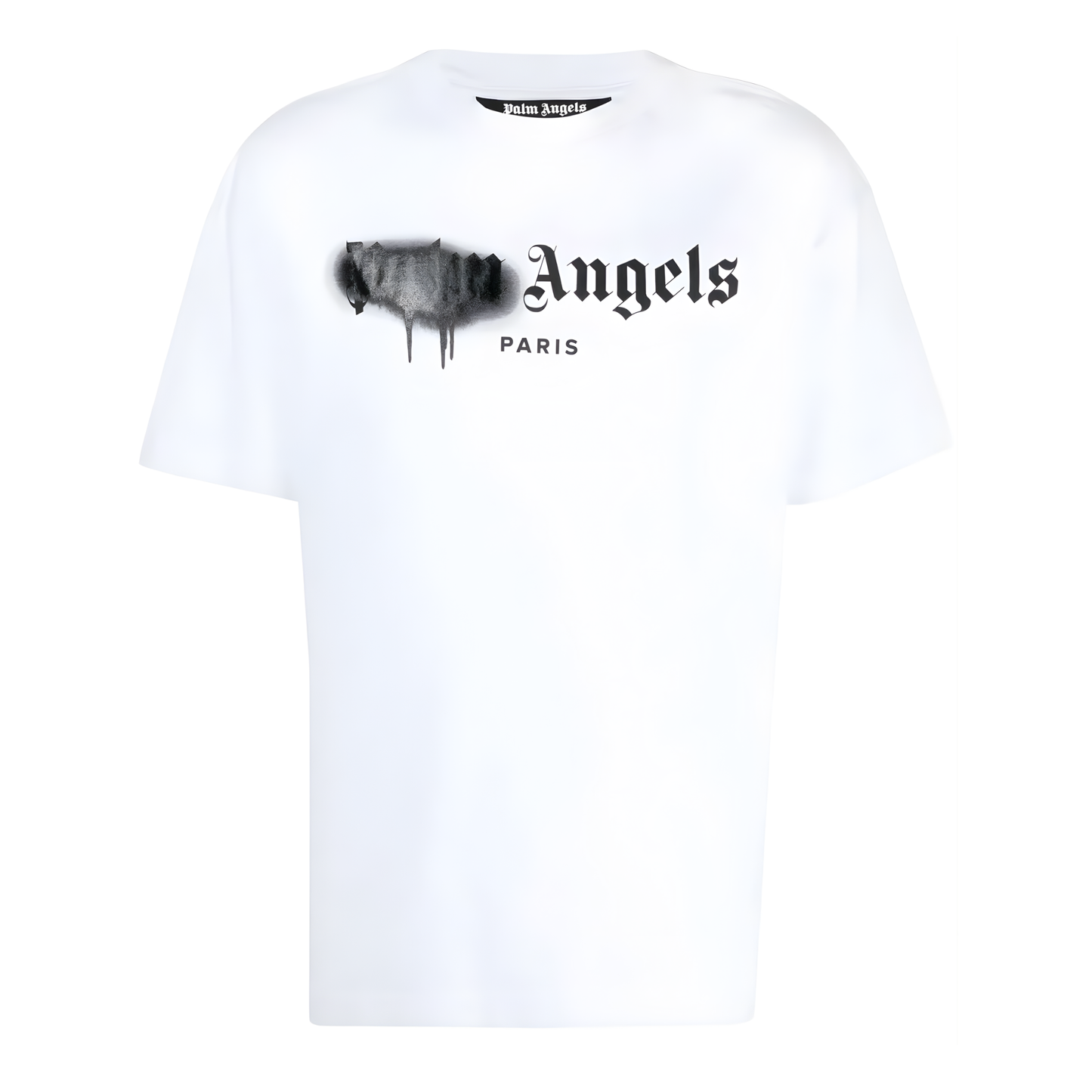 Playera Palm Angels Sprayed Logo White/Black