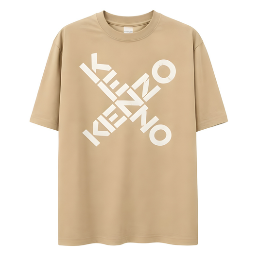 Playera Kenzo Cross Logo Beige