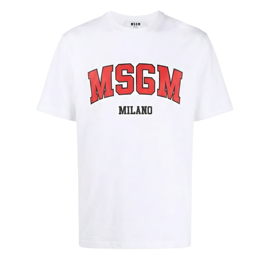 Playera MSGM Milano White/Red/Black