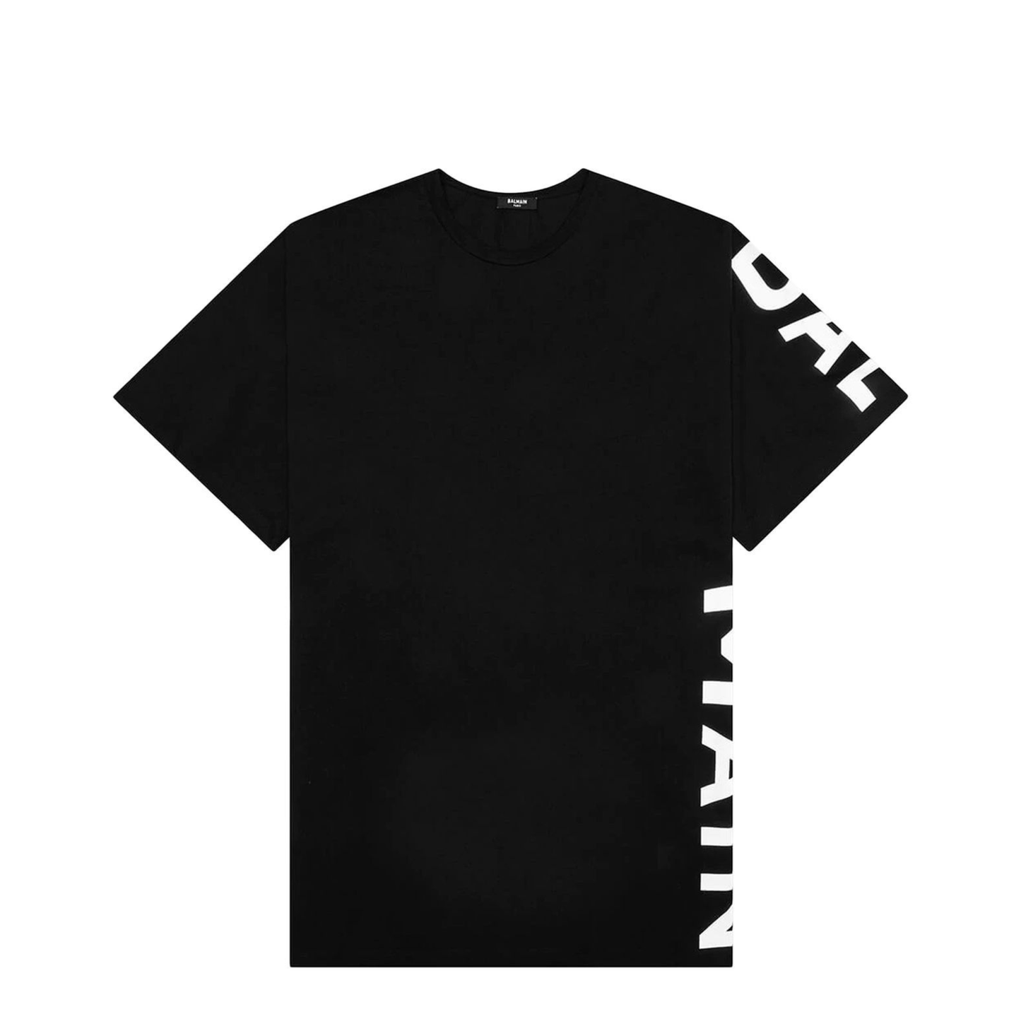 Playera Balmain Side Print Black/White
