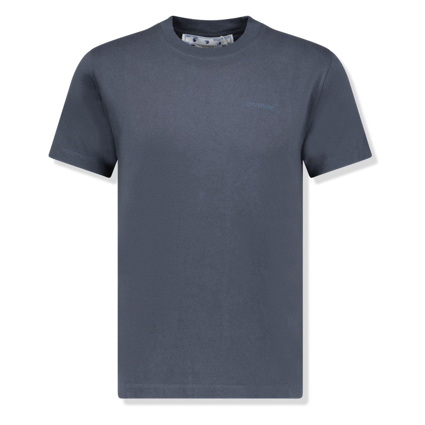 Playera Off White Diagonal Stripes Black/Grey