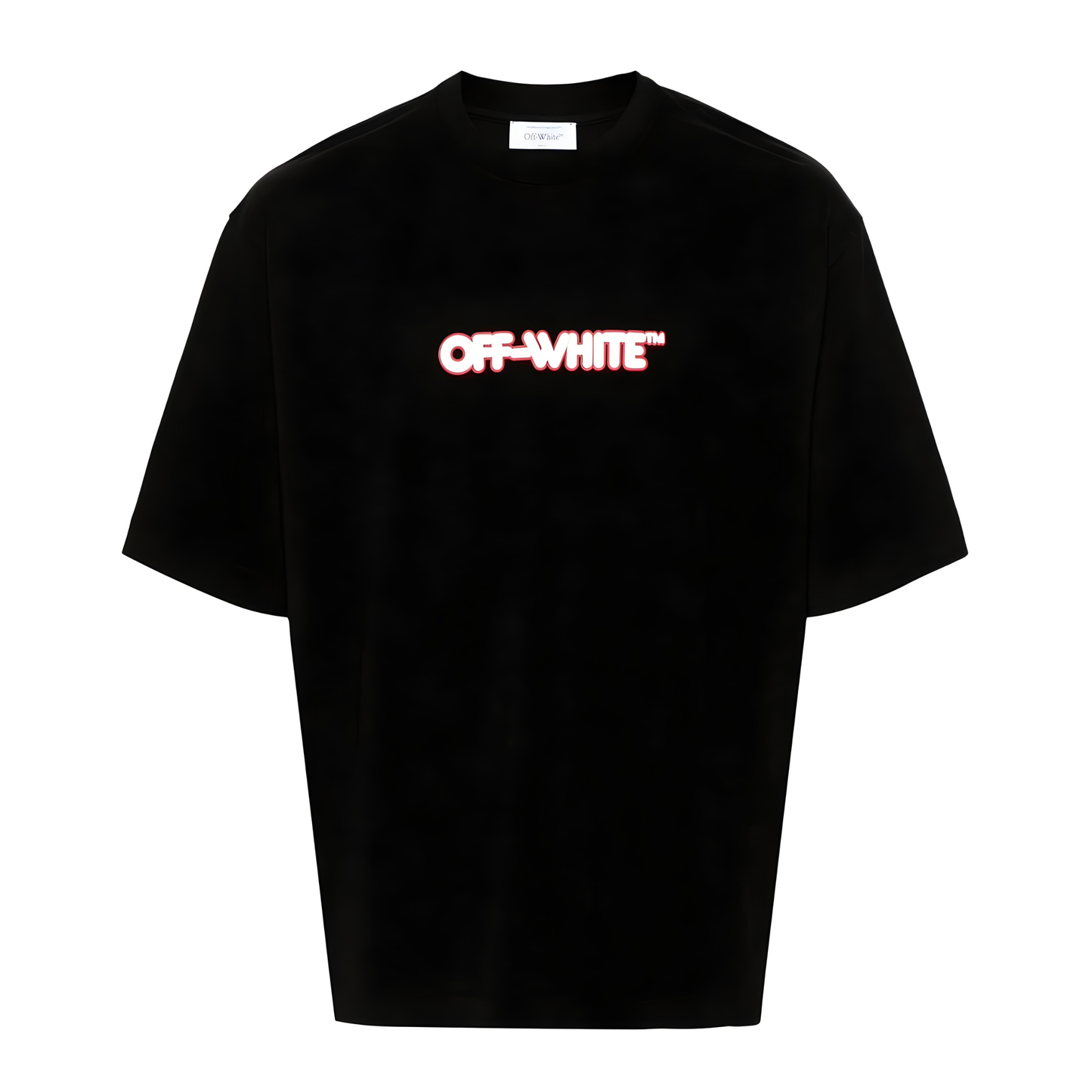 Playera Off White Round Logo