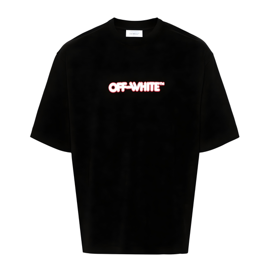 Playera Off White Round Logo