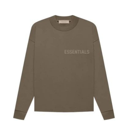 Playera Manga Larga Essentials Fear Of God Wood Crewneck