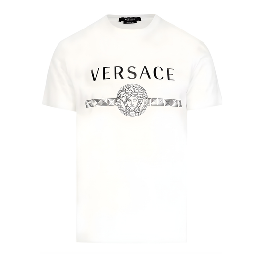 Playera Versace medusa Logo White/Black