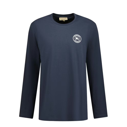 Playera Manga Larga Burberry Nova Check  Blue Navy