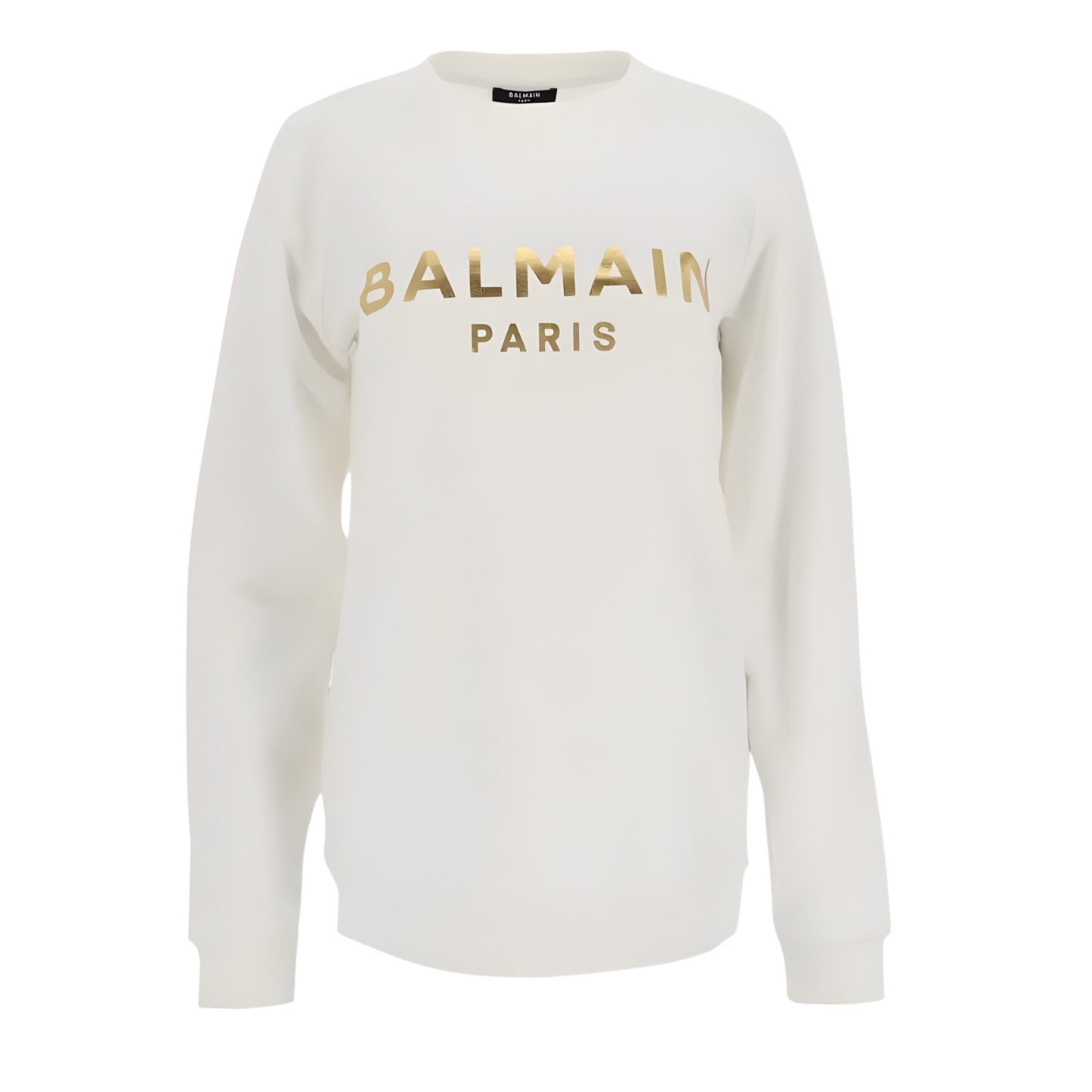 Sudadera Balmain Logo White/Gold