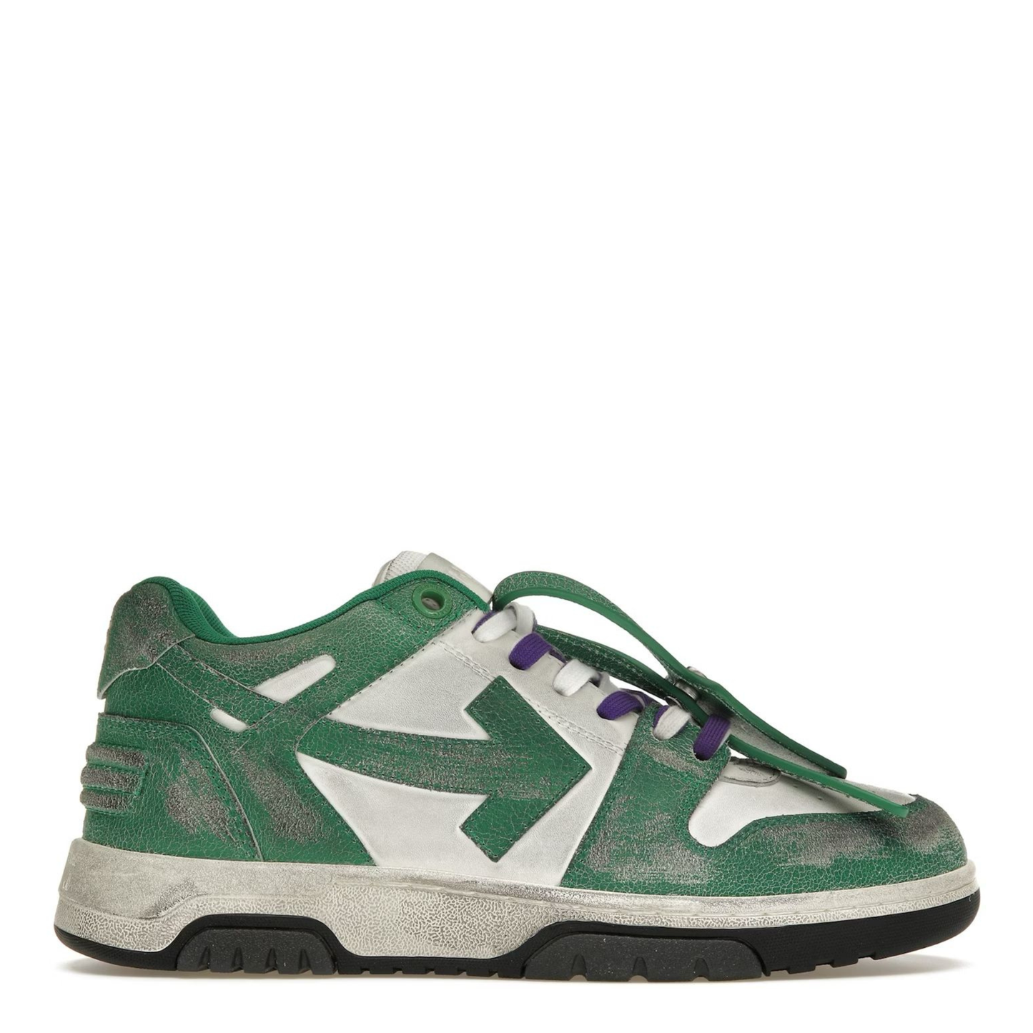 Off White Low Tops Green White Vintage