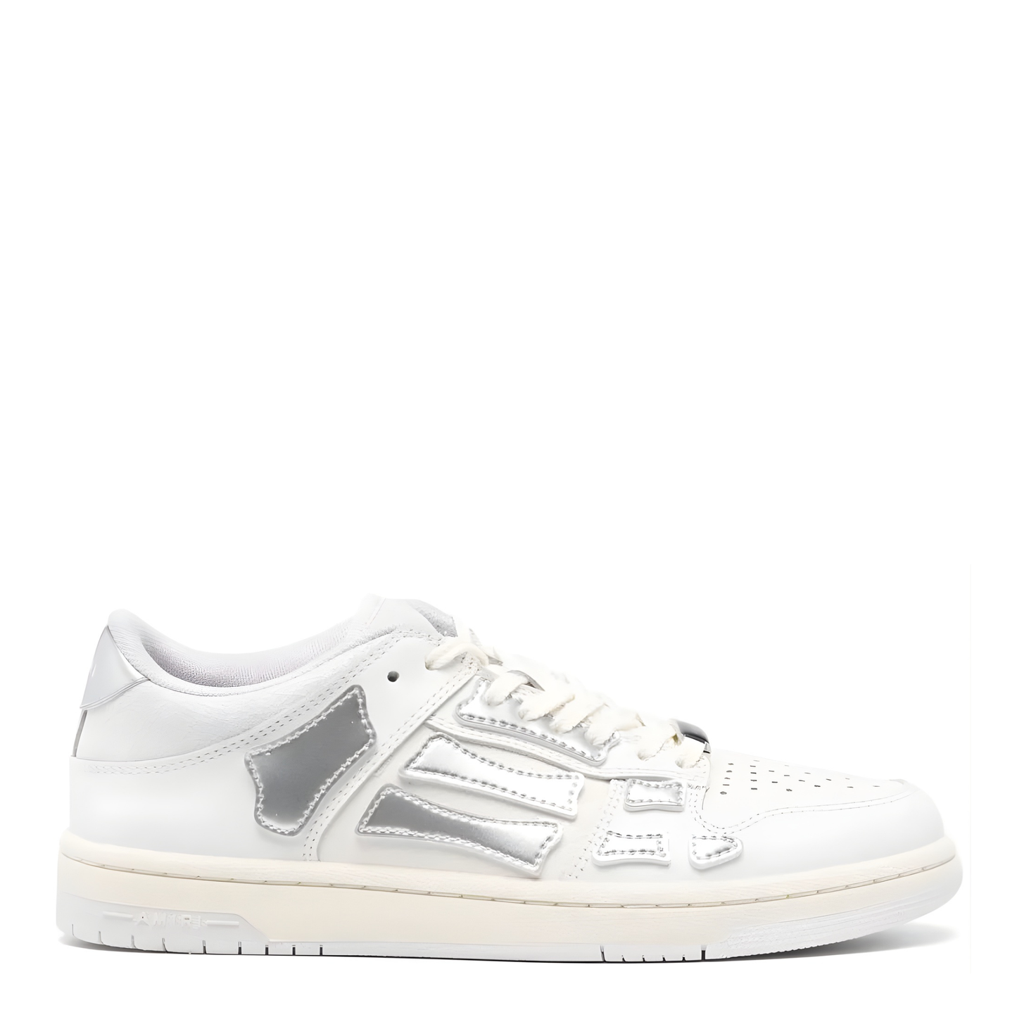 Amiri Skel Low White/Silver Metallic